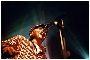 Neville performing at the 2005 Bourbon Street Fest