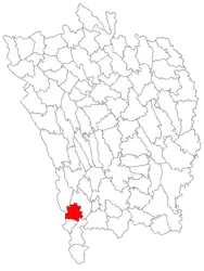 Location in Vaslui County