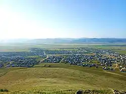 View of Ivolginsk from the sacred mountain Bayan-Tugad (Bayan-Togod)