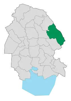 Location of Izeh County (from which Dezpart County was separated) in Khuzestan province