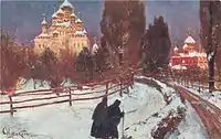The Nunnery painted by Ivan Izhakevich, 1910