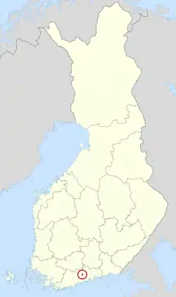 Location of Järvenpää in Finland