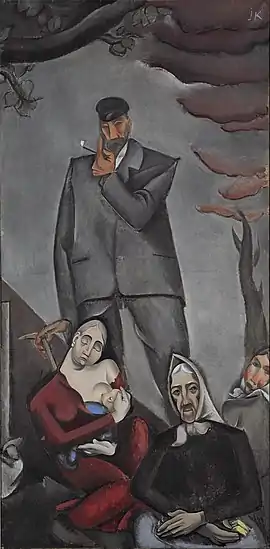 Refugees, by Jēkabs Kazaks, 1917