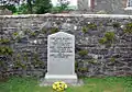 Gravestone of James Clerk Maxwell, his parents and his wife. It lies within the ruins of the Old Kirk in the burial ground of Parton Kirk.