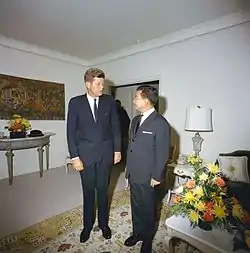 President John F. Kennedy with Prince Norodom Sihanouk in New York City in September 1961.