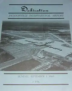 A photo of a program from the dedication of Jacksonville International Airport in 1968