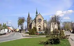 Town centre and church of Saint Nicholas