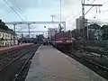 Jaipur Superfast Express ready to depart from Mumbai Central railway station Platform 1