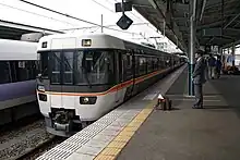 A Shinano limited express service at platform 1 in September 2007