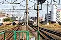 The view looking south from platforms 2/3 in April 2011