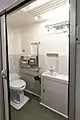 Wheelchair-accessible toilet in car KiHa 75-4, March 2009