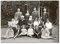 J.S. Phillpotts and his wife Marian on their golden wedding anniversary, together with descendants, 1918