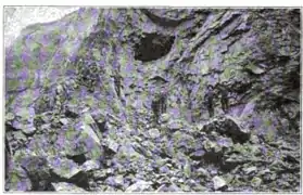Jackson mine c. 1915.  Note miners standing in center right.