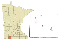Location of Okabena, Minnesota