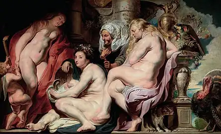 Les Filles de Cécrops découvrant l'enfant Érichthonios by Jacob Jordaens (1617)