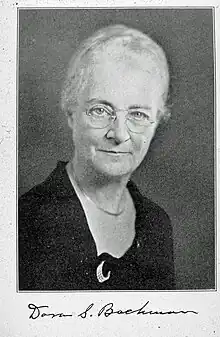 Dora Sandoe Bachman portrait; an older white woman