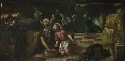 Jacopo Tintoretto, Christ Washing the Feet of The Disciples (1575-80)