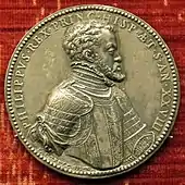 Philip II, his medal for the marriage with Mary I, dated 1555