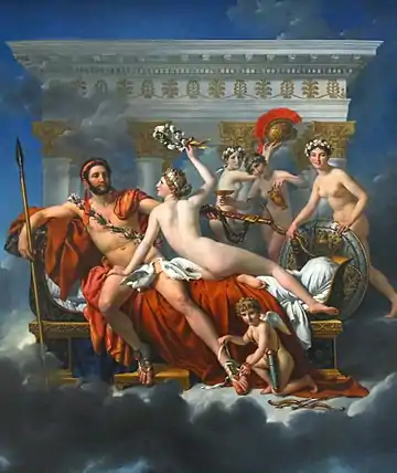 Mars Being Disarmed by Venus (1822–1825) by Jacques-Louis David