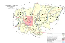 Map of Bahuwara (#228) in Jagdishpur block