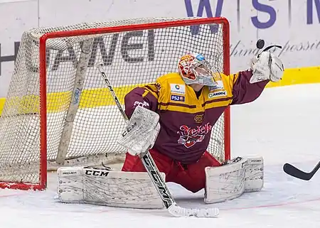 Jakub Skarek was selected 72nd overall by the New York Islanders.