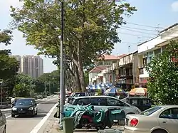 Row of shophouses along Jalan Kayu