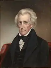 James Tooley, Jr., Portrait of Andrew Jackson, 1840, copy of a painting made that same year by Marchant. National Portrait Gallery, Washington, D.C.
