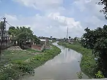 Jamuriya Nala near Railway Station Road Bridge in Barabanki