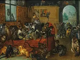 Jan Brueghel the Elder, Monkeys feasting