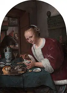 Jan Steen, Girl Offering Oysters (1658-1660)