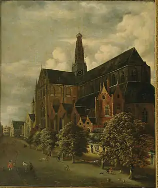 St. Bavochurch from the Southeast, by Jan Wouwerman