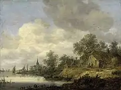 A River Scene (1646), oil on panel, 42.6 x 56.5 cm., National Galleries of Scotland