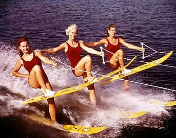 Janelle Kirtley Skiing at Cypress Gardens (August, 1960)