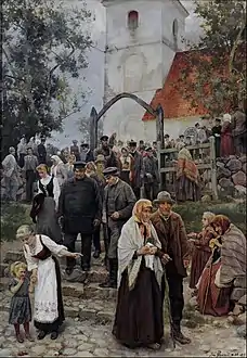 After Church, by Janis Rozentāls, 1894