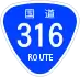 National Route 316 shield