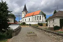 Stone bridge and Church of Saint Procopius