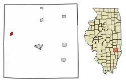 Location of Wheeler in Jasper County, Illinois