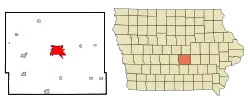 Location of Newton, Iowa