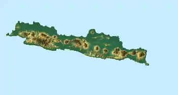 Map showing the location of Bromo Tengger Semeru National Park