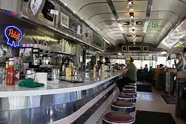 The lunch counter at the JAX Truckee Diner