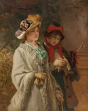 Young girl and her governess