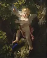 Cupid in a Tree (1795/1805) by Jean-Jacques-François Le Barbier