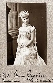 young white woman in antique wedding dress