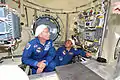ISS crew inspect the new module's interior on Earth