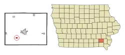 Location of Libertyville, Iowa