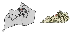 Location of Crossgate in Jefferson County, Kentucky