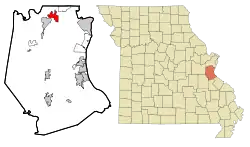 Location of High Ridge, Missouri