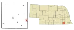 Location of Diller, Nebraska