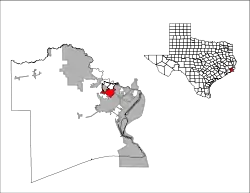 Location of Nederland, Texas