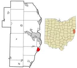 Location of Brilliant in Jefferson County and in the state of Ohio